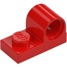 LEGO Röd Platta 1 x 2 med Stift Hål (11458)