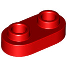 LEGO Red Plate 1 x 2 with Rounded Ends and Open Studs (35480)