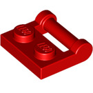 LEGO rouge assiette 1 x 2 avec Côté Barre Manipuler (48336)