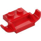 LEGO Rojo Placa 1 x 2 con Spoiler (50949)