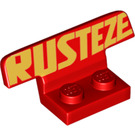 LEGO rot Platte 1 x 2 mit Spoiler mit Rusteze Spoiler (30925 / 33781)