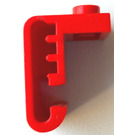 LEGO Red Plate 1 x 2 with Steam Engine Cylinder Round Surfaces, Interior Grooves