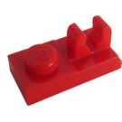 LEGO Red Plate 1 x 2 with Top Clip with Gap (92280)