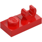 LEGO Rød Plade 1 x 2 med Top Clip uden mellemrum (44861)