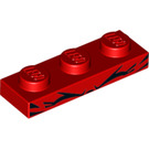 LEGO Red Plate 1 x 3 with Angry Kitty Eyes (3623 / 20726)