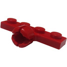 LEGO Rouge assiette 1 x 4 avec Douille à rotule (Long avec 4 emplacements)