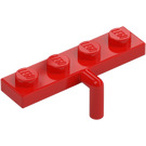 LEGO Rouge assiette 1 x 4 avec Downwards Barre Poignée (29169 / 30043)