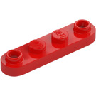 LEGO Rood Plaat 1 x 4 met Afgeronde uiteinden (77845)