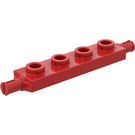 LEGO Rood Plaat 1 x 4 met Wiel Holders (2926 / 42946)