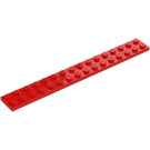 LEGO Rød Plate 2 x 16 (4282)