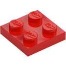 LEGO Rojo Placa 2 x 2 (3022 / 94148)