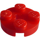 LEGO Red Plate 2 x 2 Round with Axle Hole (with '+' Axle Hole) (4032)