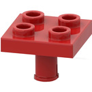 LEGO Röd Platta 2 x 2 med Botten Stift (inga hål) (2476 / 48241)