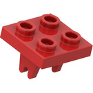 LEGO Rood Plaat 2 x 2 met Onderkant Wiel Houder (8)