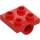 LEGO Rot Platte 2 x 2 mit Löcher (2817)