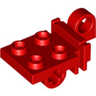 LEGO rouge assiette 2 x 2 avec Épingle / Essieu des trous (15108)