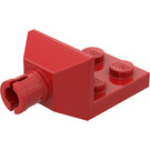 LEGO Rood Plaat 2 x 2 met Pin voor Helikopter Staart Rotor (3481)