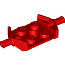 LEGO Red Plate 2 x 2 with Wide Wheel Holders (Non-Reinforced Bottom) (6157)