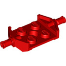 LEGO Red Plate 2 x 2 with Wide Wheel Holders (Reinforced Bottom) (11002 / 39767)