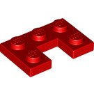 LEGO Rood Plaat 2 x 3 met Cut Out (73831)