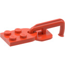 LEGO Red Plate 2 x 3 with Rounded End and Pin Hole Assembly (3176)