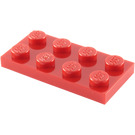 LEGO rouge assiette 2 x 4 (3020)