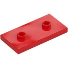 LEGO Rød Plate 2 x 4 med 2 Knotter (65509)