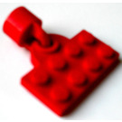 LEGO Red Plate 2 x 4 with Train Coupling Plate and Same Color Long 8mm Magnet