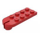 LEGO Röd Platta 2 x 5 med Kulledshylsa (3491)