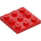 LEGO Czerwony Talerz 3 x 3 (11212)