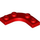 LEGO rot Platte 3 x 3 Gerundet Ecke (68568)