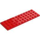 LEGO Czerwony Talerz 4 x 12 (3029)