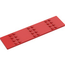 LEGO Röd Platta 4 x 16 med 24 Knoppar (4607)