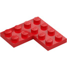 LEGO Červená Deska 4 x 4 Roh (2639)