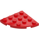 LEGO Röd Platta 4 x 4 Runda Hörn (30565)