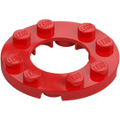 LEGO Red Plate 4 x 4 Round with Cutout (11833 / 28620)