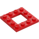 LEGO Rosso Piastra 4 x 4 con 2 x 2 Open Centro (64799)