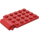 LEGO Punainen Levy 4 x 5 Trap Ovi Kaareva sarana (30042)