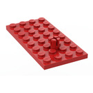 LEGO Red Plate 4 x 8 with Helicopter Rotor Holder