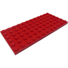 LEGO Czerwony Talerz 6 x 12 (3028)