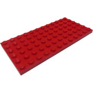 LEGO Rood Plaat 6 x 12 (3028)
