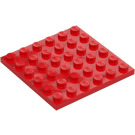 LEGO Rood Plaat 6 x 6 (3958)