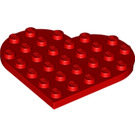 LEGO rouge assiette 6 x 6 Rond Cœur (46342)
