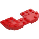 LEGO Red Plate 8 x 4 x 0.7 with Rounded Corners (73832)