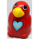 LEGO Red Primo Bird Child with light blue heart on chest