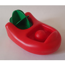 LEGO Rood Primo Boat met Green Paddle Wiel