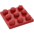 LEGO rouge Primo assiette 3 x 3 (31012)