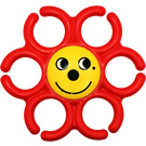 LEGO Rood Primo Ring 7 Gaten met smile in middle Gat (31698)