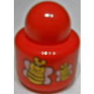 LEGO Red Primo Round Rattle 1 x 1 Brick with 4 bees (2 groups of 2 bees) (31005)