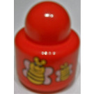 LEGO Red Primo Round Rattle 1 x 1 Brick with 4 bees (2 groups of 2 bees) (31005 / 75592)